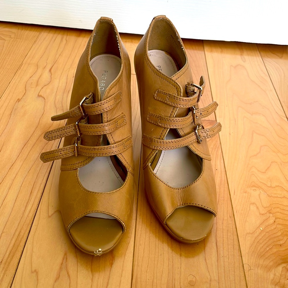 Pegabo strappy peep toe heels